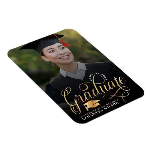 Magnet Flexible Graduation de la photo de script or moderne (Côté Droit)