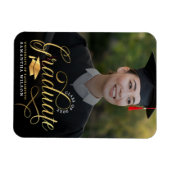 Magnet Flexible Graduation de la photo de script or moderne (Horizontal)