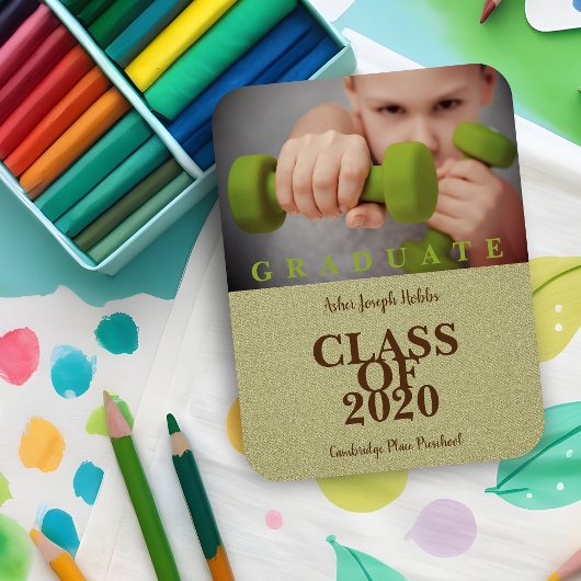 Magnet Flexible Graduation de l'école élémentaire Textile photo mo