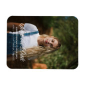 Magnet Flexible Graduation Enregistrer Date Élégant Script Photo G (Horizontal)