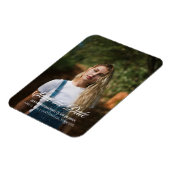 Magnet Flexible Graduation Enregistrer Date Élégant Script Photo G (Côté Gauche)