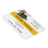 Magnet Flexible Graduation Enregistrer la date Black Gold Casquett (Côté Droit)