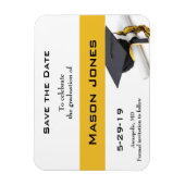 Magnet Flexible Graduation Enregistrer la date Black Gold Casquett (Vertical)