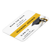 Magnet Flexible Graduation Enregistrer la date Black Gold Casquett (Côté Gauche)