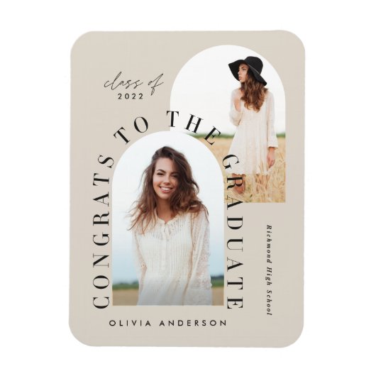 Magnet Flexible Graduation géométrique moderne multi photo arch (Vertical)