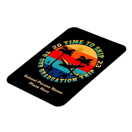 Magnet Flexible Graduation Graduation Senior Class Trip 2023 Perso (Côté Gauche)
