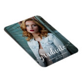 Magnet Flexible Graduation Moderne Faire-part de script photo (Côté Droit)