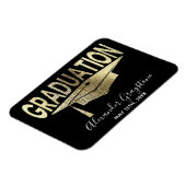 Magnet Flexible Graduation Moderne Faux Gold Enregistrer La Date (Côté Gauche)