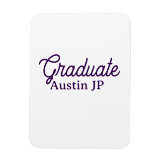 Magnet Flexible Graduation name purple simple minimal stylish call