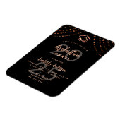 Magnet Flexible Graduation party noir rose or étoiles invitation (Côté Gauche)