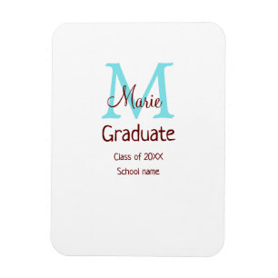 Magnet Flexible Gradué ajouter nom monogramme vert rose simple min