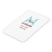 Magnet Flexible Gradué ajouter nom monogramme vert rose simple min (Côté Gauche)