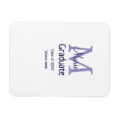 Magnet Flexible Gradué ajouter nom monogramme violet simple m mini (Horizontal)