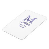 Magnet Flexible Gradué ajouter nom monogramme violet simple m mini (Côté Gauche)