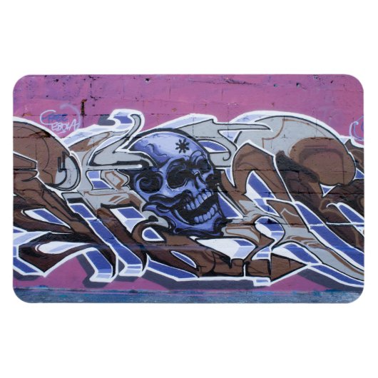 Magnet Flexible Graffiti à tête bleue (Horizontal)