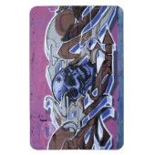 Magnet Flexible Graffiti à tête bleue (Vertical)