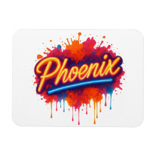 Magnet Flexible Graffiti de Phoenix Neon - Musique d'art de rue Re