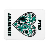 Magnet Flexible Graffiti Heart...PTSD (Horizontal)