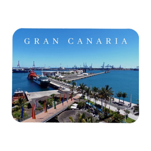 Magnet Flexible Gran Canaria Las Palmas port vue réfrigérateur aim (Horizontal)