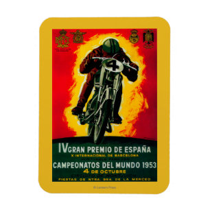 Magnet Flexible Gran Premio de Espana Vintage PosterEurope