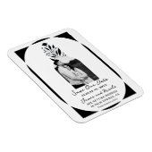 Magnet Flexible Grand floral noir & blanc moderne Enregistrer la d (Côté Droit)