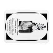 Magnet Flexible Grand floral noir & blanc moderne Enregistrer la d (Horizontal)