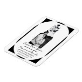 Magnet Flexible Grand floral noir & blanc moderne Enregistrer la d (Côté Gauche)