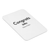 Magnet Flexible grand garçon ajouter nom félicitations date année (Côté Droit)