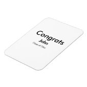 Magnet Flexible grand garçon ajouter nom félicitations date année (Côté Gauche)