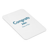 Magnet Flexible grand garçon ajouter nom félicitations date année  (Côté Droit)