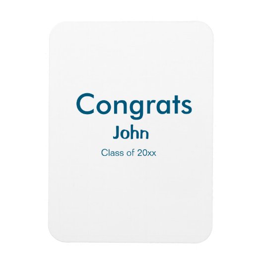 Magnet Flexible grand garçon ajouter nom félicitations date année  (Vertical)