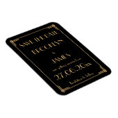 Magnet Flexible Grand Gatsby Art Déco Mariage Enregistrer La Date  (Côté Droit)