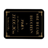 Magnet Flexible Grand Gatsby Art Déco Mariage Enregistrer La Date  (Horizontal)