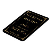 Magnet Flexible Grand Gatsby Art Déco Mariage Enregistrer La Date  (Côté Gauche)