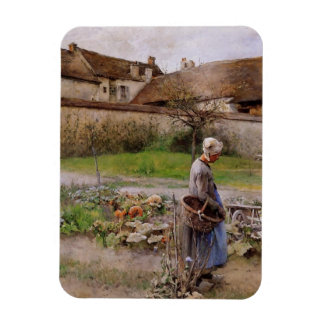 Magnet Flexible Grand-mère dans son jardin d'octobre