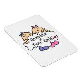 Magnet Flexible Grand-mère de jumeaux cadeaux de filles (Côté Droit)