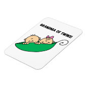 Magnet Flexible Grand-mère des cadeaux jumeaux (Côté Gauche)