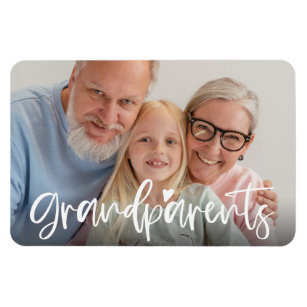 Magnet Flexible Grand-parents Aimer Script Cadeau photo personnali