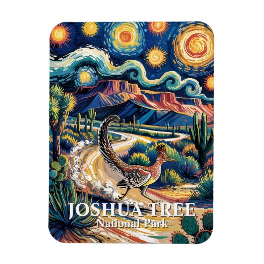Magnet Flexible Grand Roadrunner de Joshua Tree Nuit Van Gogh sur (Vertical)
