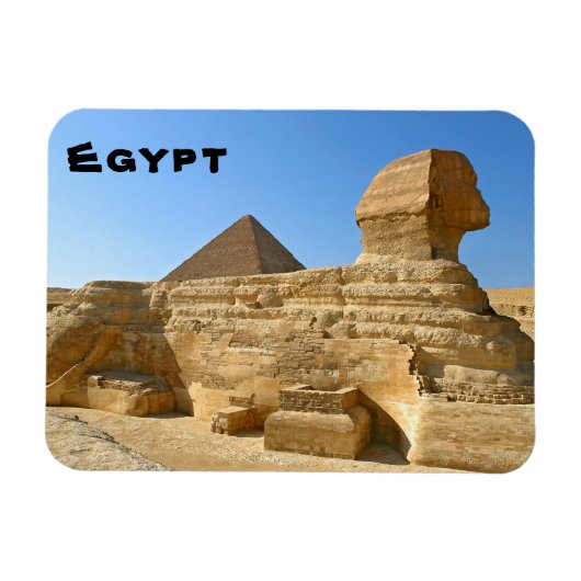 Magnet Flexible Grand Sphinx de Gizeh avec la pyramide de Khafre - (Horizontal)