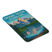 Magnet Flexible Grand Teton National Park Paysage Art de Voyage (Côté Droit)