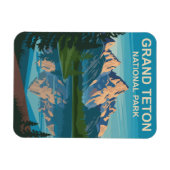 Magnet Flexible Grand Teton National Park Paysage Art de Voyage (Horizontal)