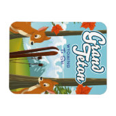 Magnet Flexible Grand Teton Wyoming pour skier. (Horizontal)