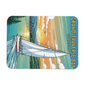Magnet Flexible Grand Traverse Bay Michigan Travel (Horizontal)