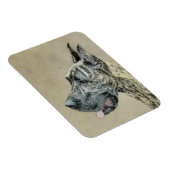 Magnet Flexible Grande Danse (Brindle) Peinture - Art Chien origin (Côté Droit)