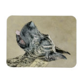 Magnet Flexible Grande Danse (Brindle) Peinture - Art Chien origin (Horizontal)