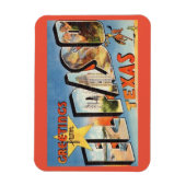 Magnet Flexible Grande lettre Salutation El Paso Texas Style Vinta (Vertical)