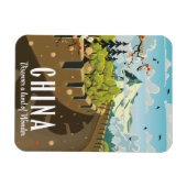 Magnet Flexible Grande muraille de la Chine poster de voyage (Horizontal)