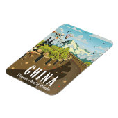 Magnet Flexible Grande muraille de la Chine poster de voyage (Côté Gauche)