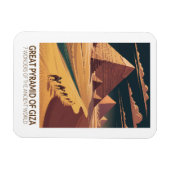 Magnet Flexible Grande Pyramide de Gizeh Sept Merveilles du Monde (Horizontal)